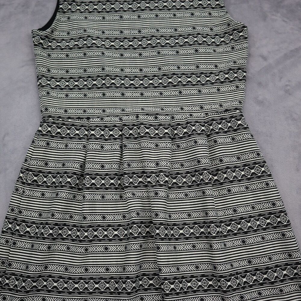 Enfocus Studio Dress Womens 14 Ivory Black Sleeveless VNeck Knee Length Casual - Picture 11 of 15